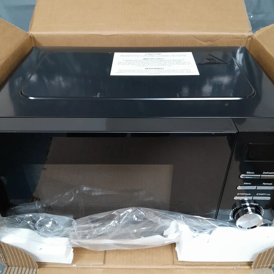 SWAN 20L 700W DIGITAL MICROWAVE IN BLACK - COLLECTION ONLY