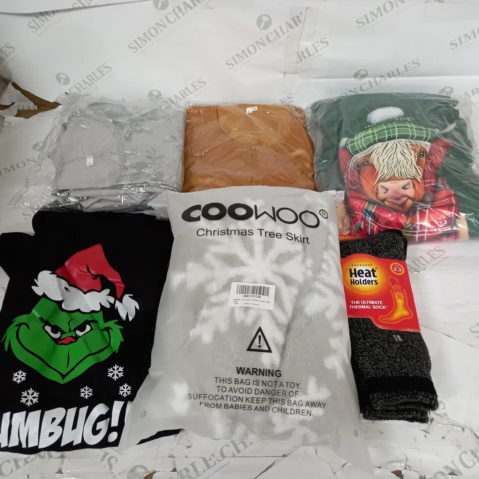 BOX OF APPROXIMATELY 18 ASSORTED ITEMS TO INCLUDE - DRESSES , JUMPERS , AND  T-SHIRTS ETC