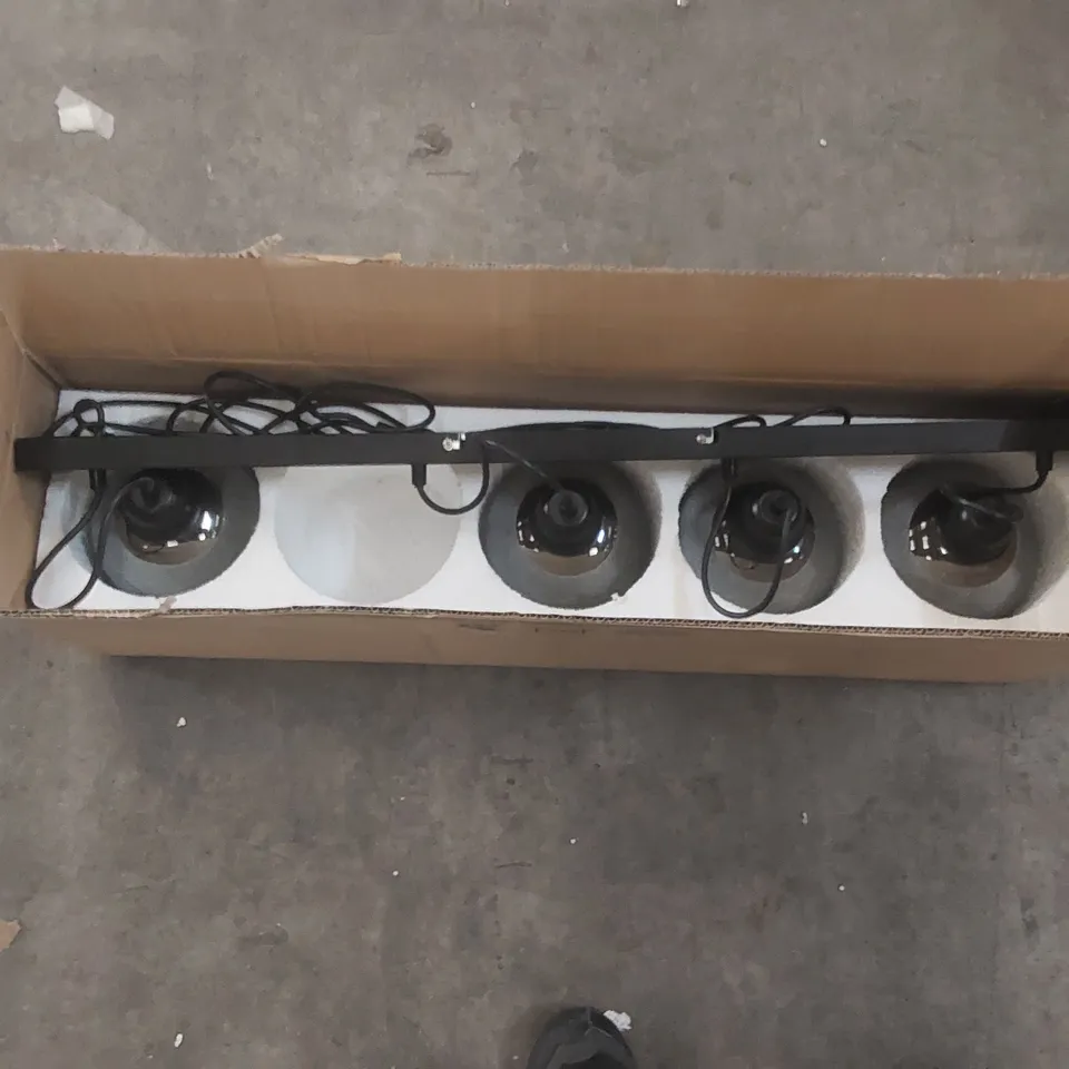 BOXED 4 - LIGHT MATTE BLACK CYLINDER PENDANT