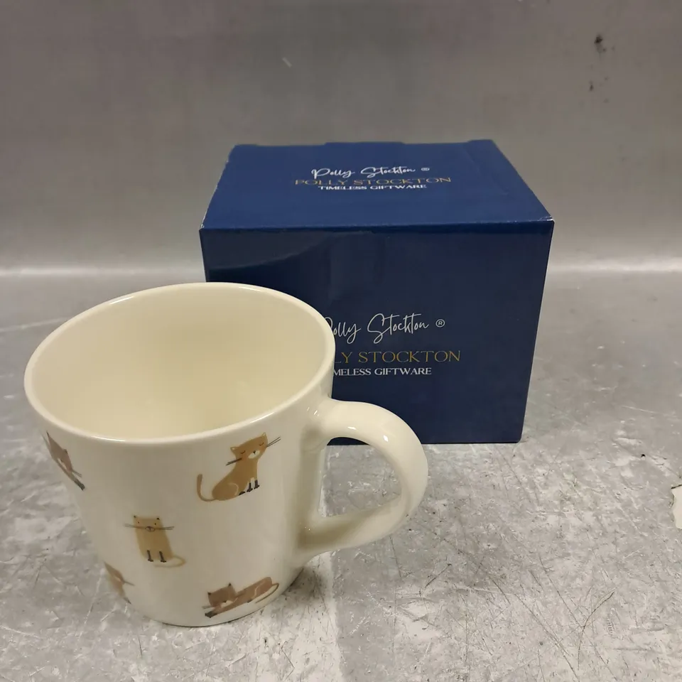 POLLY STOCKTON CURIOUS CATS MUG - COLLECTION ONLY	