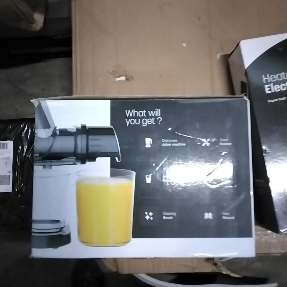 BOXED KEPLIN COLD PRESS JUICER INCLUDES RECIPE BOOK - BLACK