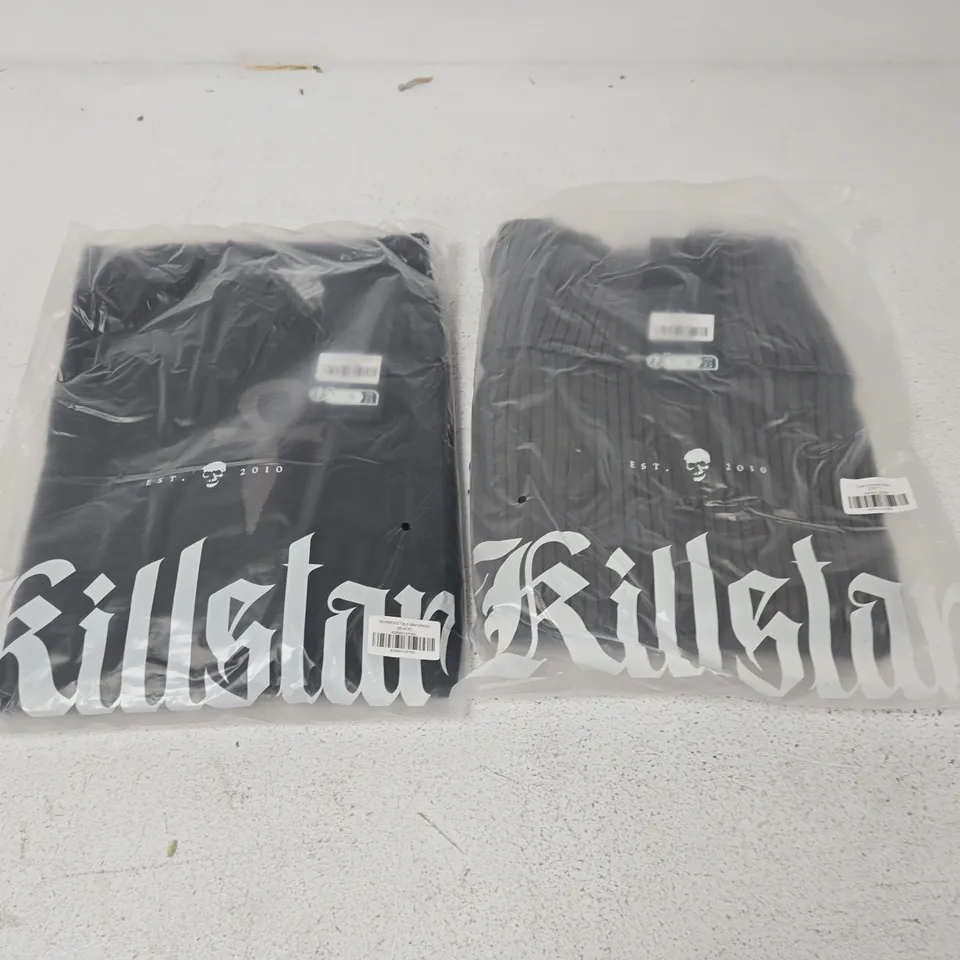 LOT OF APPROXIMATELY 12 BRAND NEW KILLSTAR ITEMS TO INCLUDE MORBIDAS TALE MINI DRESSES AND DUSK EMPRESS DRESSES - VARIOUS SIZES