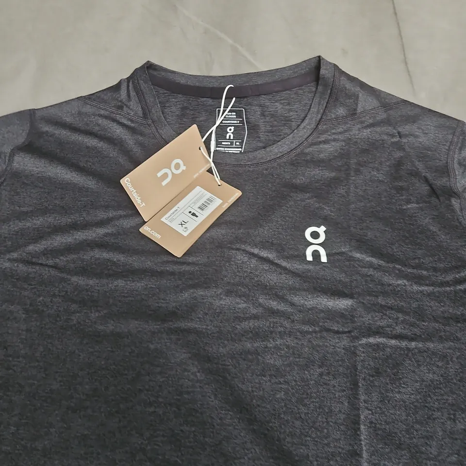 ON RUNNING MEN’S T-SHIRT – DARK GREY, SIZE XL