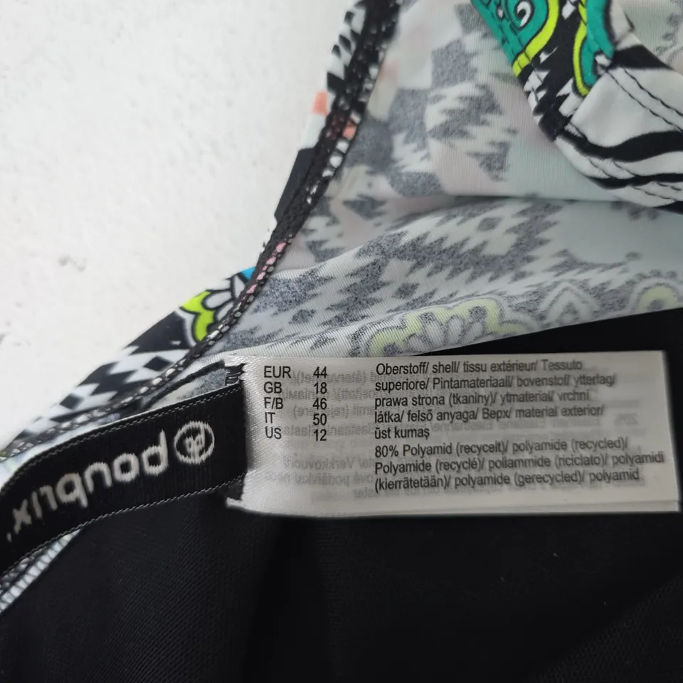 BONPRIX SWIMDRESS BLACK MULTI SIZE 18