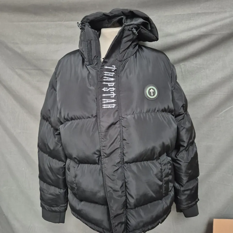 TRAPSTAR PADDED COAT - BLACK - SIZE MEDIUM
