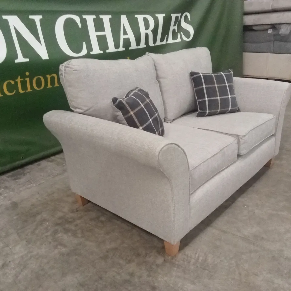 ALSOP 2 SEATER FABRIC SOFA - SILVER RRP £729