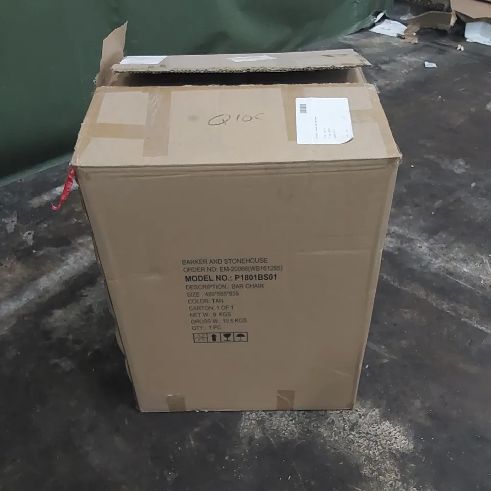 BOXED BARKER AND STONEHOUSE BAR CHAIR - TAN