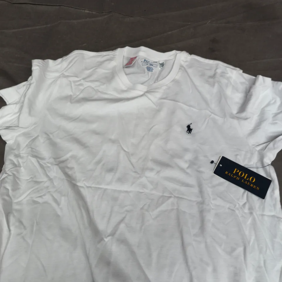 POLO RALPH LAUREN POLO SHIRT – WHITE – MEN'S SIZE M