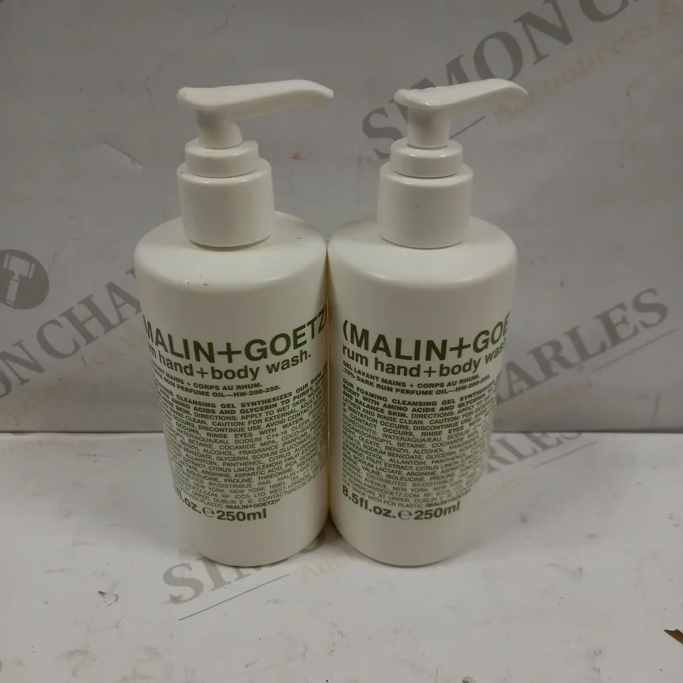 (MALIN+GOETZ) RUM HAND & BODY WASH - 2 X 250ML