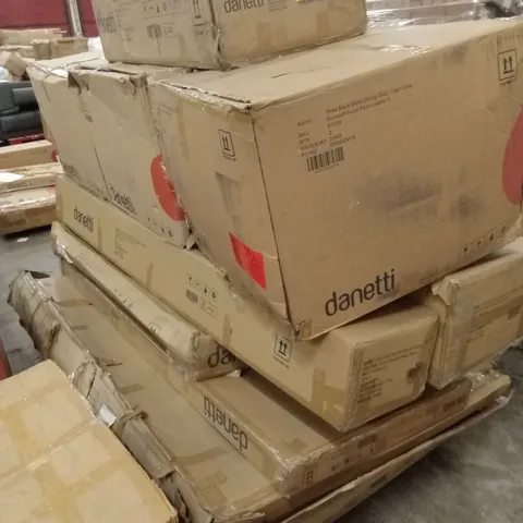PALLET OF ASSORTED INCOMPLETE DANETTI FURNITURE PARTS AND PIECES 