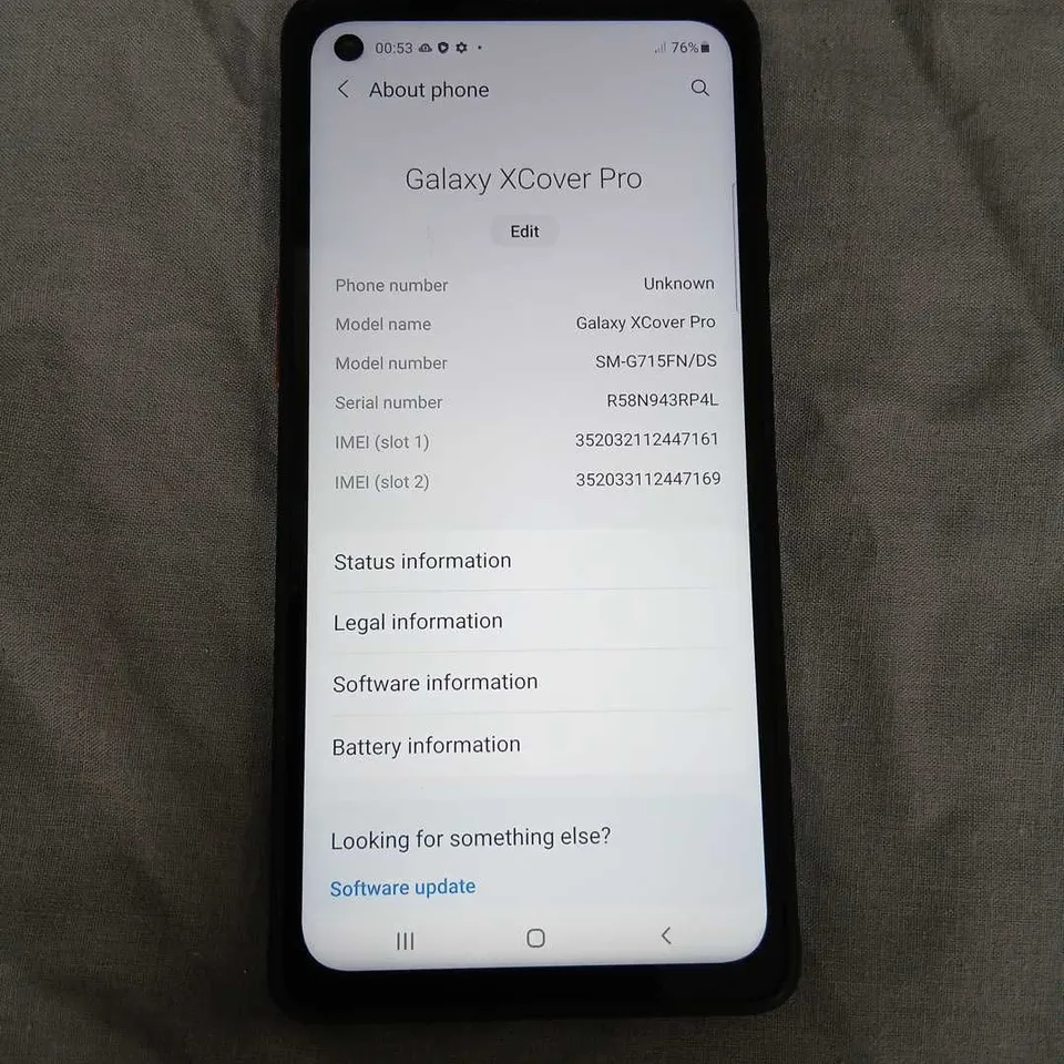 SAMSUNG GALAXY XCOVER PRO SMARTPHONE – SM-G715FN/DS – BLACK