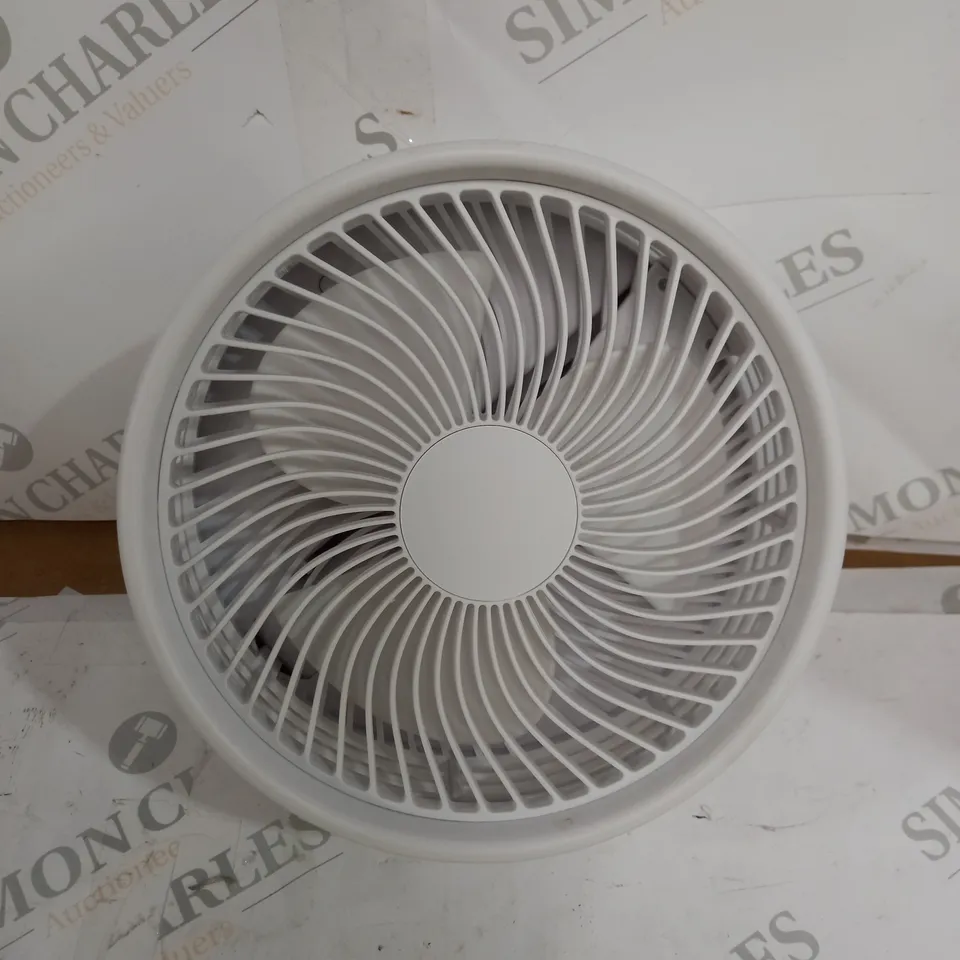 BELL & HOWELL RECHARGEABLE EXTENDABLE DESK & FLOOR FAN, WHITE