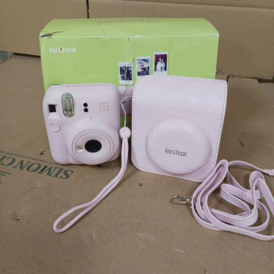 BOXED FUJIFILM INSTAX MINI 12 INSTANT CAMERA - PINK 