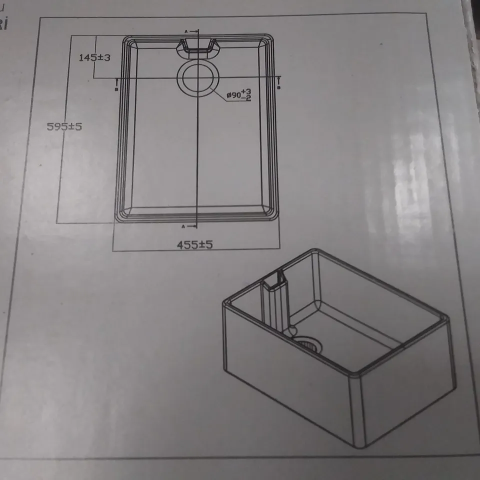BOXED COOKE & LEWIS CHADWICK 1 BOWL BELFAST SINK 