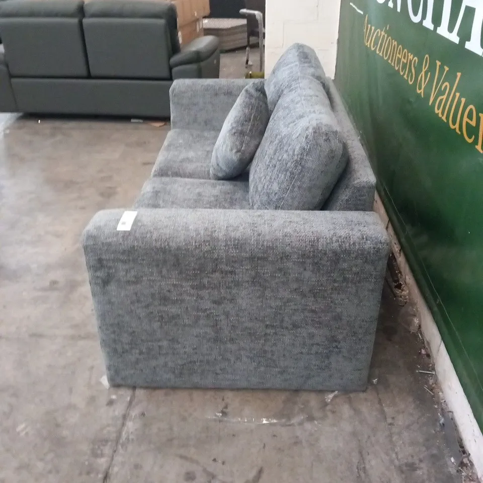 DESIGNER GREY FABRIC TWO SEATER SOFA
