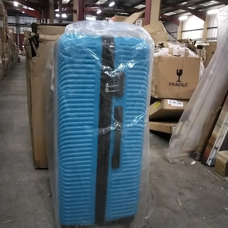 BOXED NEO ELECTRIC BLUE HARD SHELL LUGGAGE SUITCASE