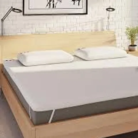 PANDA LONDON MEMORY FOAM BAMBOO MATTRESS TOPPER - WHITE - COLLECTION ONLY