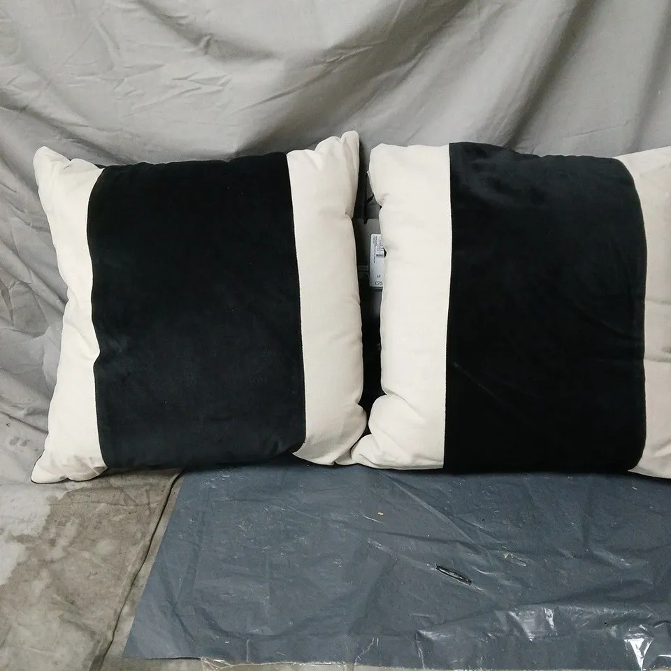 2 X M&S KELLY HOPPEN BLACK AND WHITE PILLOWS