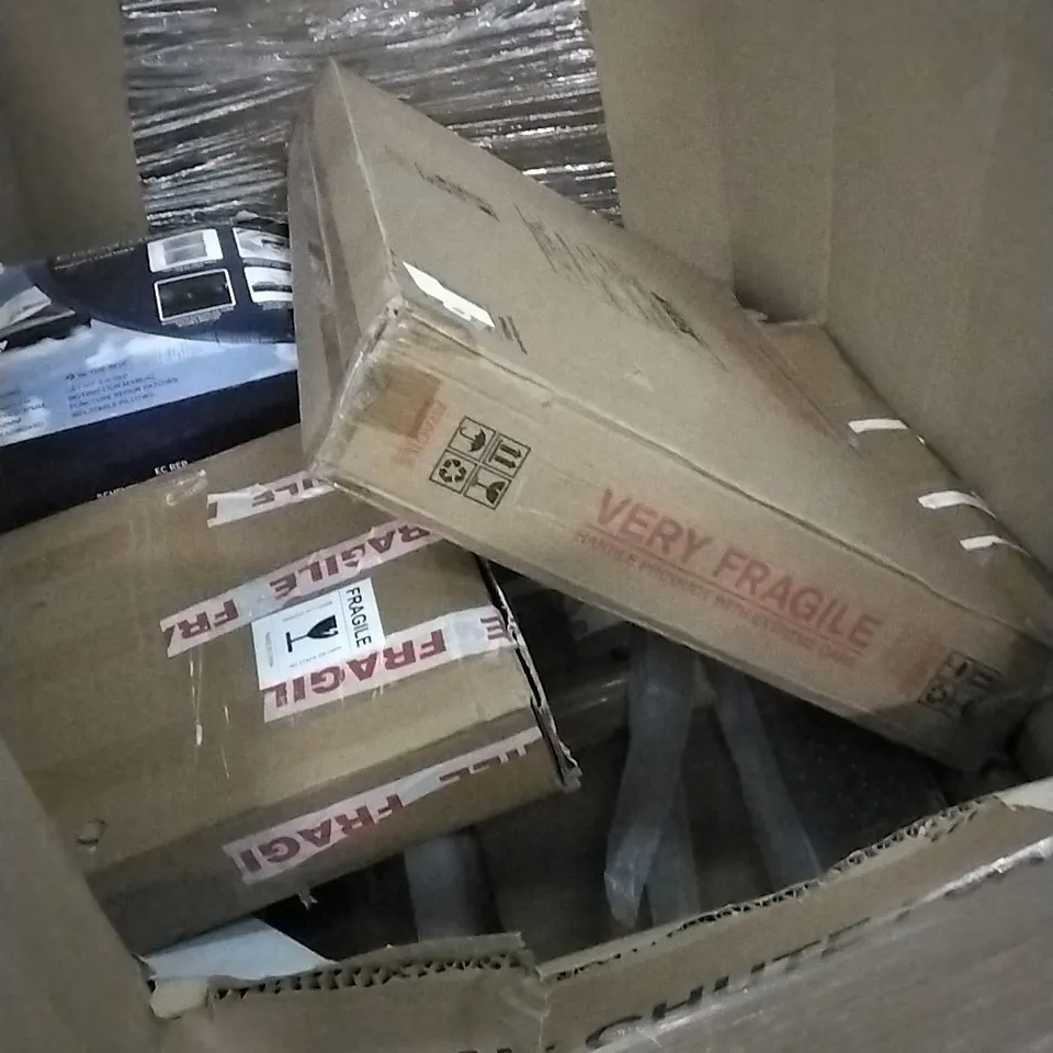 PALLET OF ASSORTED ITEMS INCLUDING PORCELAIN COFFEE SET, 3 X 3M FOLDING GAZEBO, SLAT RADIATOR COVER, SCRATCH WORLD MAP AND SAKURA MULTIFUNCTION RICE COOKER