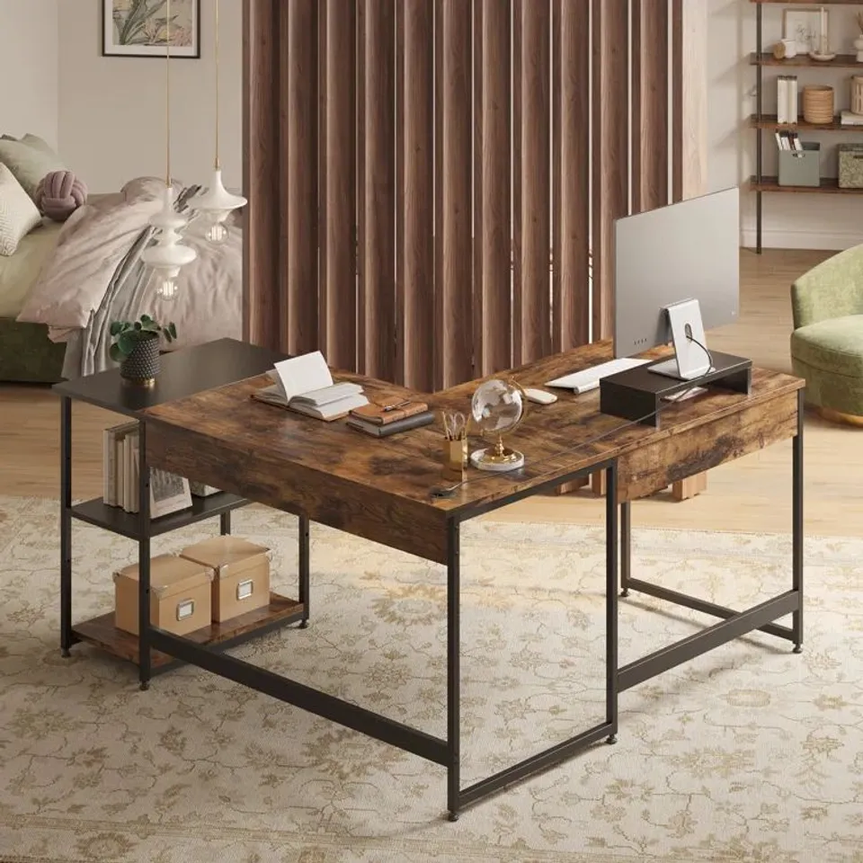 BOXED KALYANI L-SHAPED COMPUTER DESK