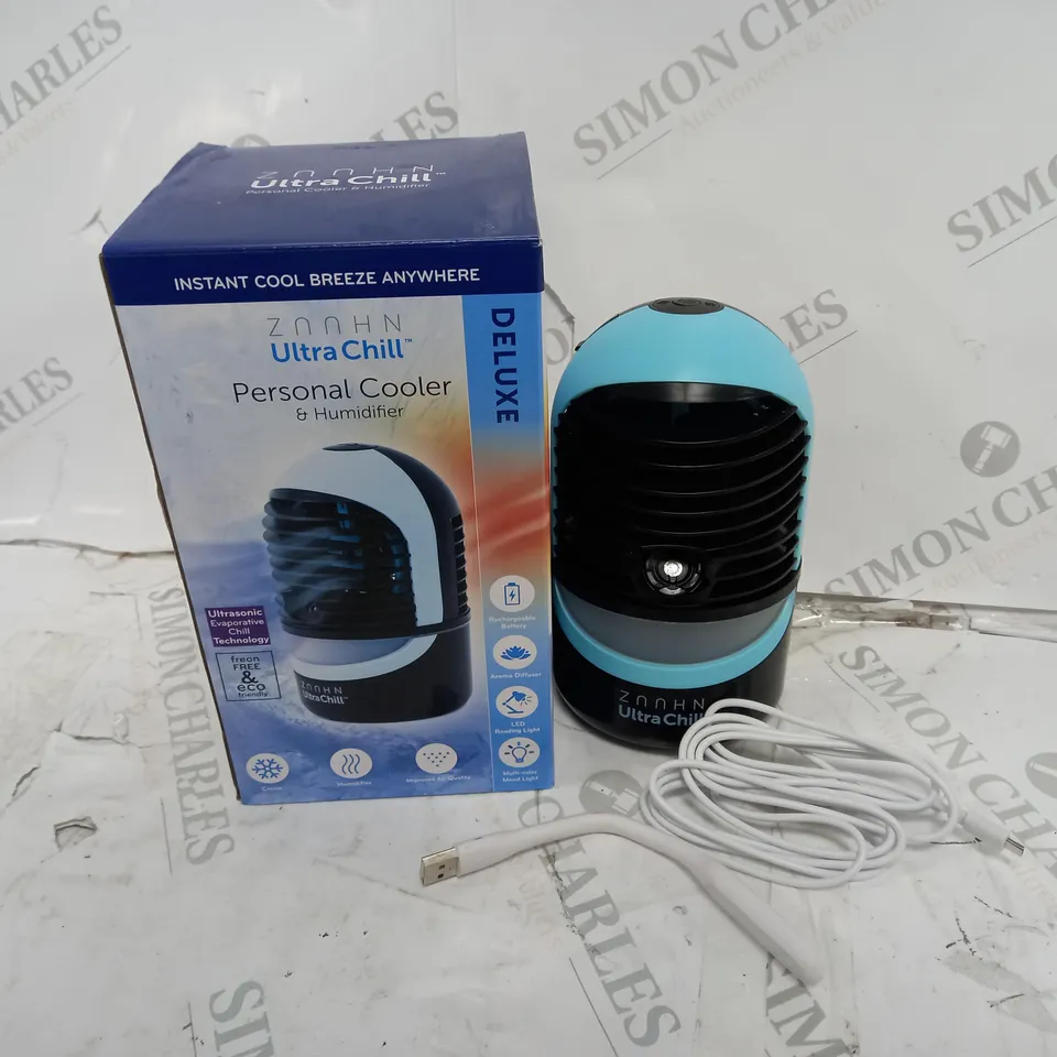 BOXED ZAAHN ULTRA CHILL PERSONAL COOLER AND HUMIDIFIER