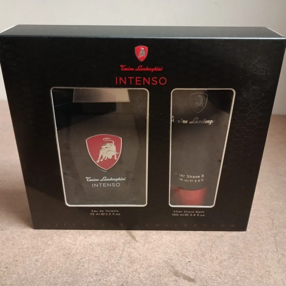 TONINO LAMBORGHINI INTENSO GIFT SET – EAU DE TOILETTE 75 ML + AFTER SHAVE BALM 100 ML