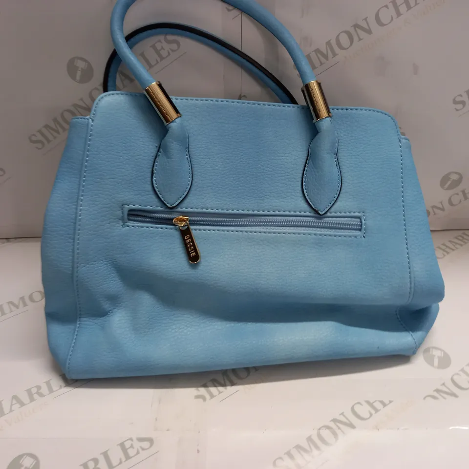 BESSIE BLUE LEATHER LOOK BAG