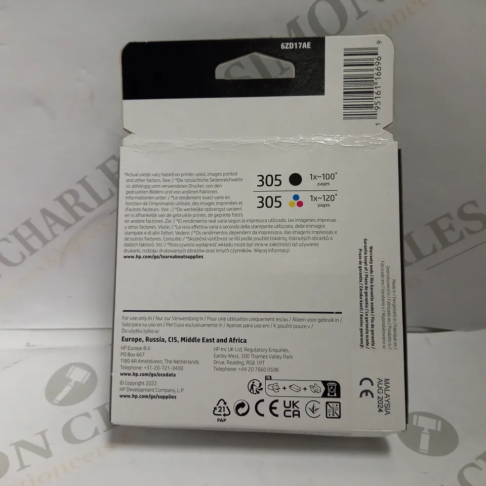 HP 305 INK CARTRIDGE TWIN PACK BLACK/TRI-COLOR CMY 
