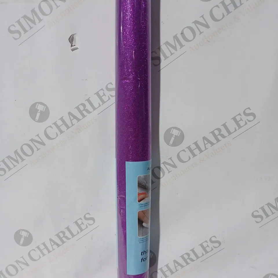 UNBRANDED ROLL OF WALLPAPER IN PURPLE W. GLITTER EFFECT