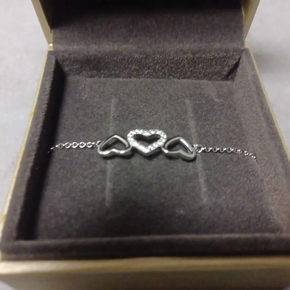 BOXED WARREN JAMES HEARTS BRACELET