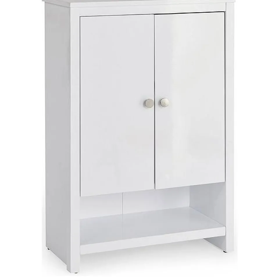 BRAMFORD LOW BATHROOM CABINET - WHITE GLOSS - COLLECTION ONLY 