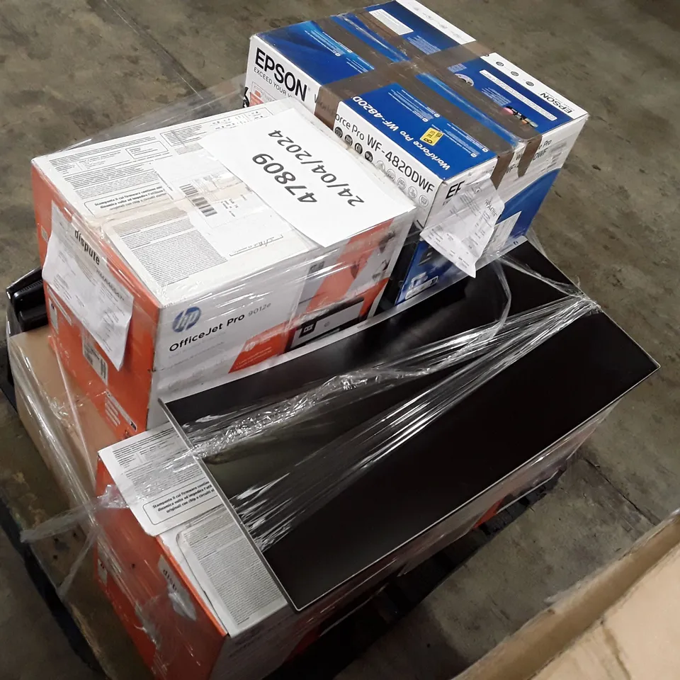 PALLET OF APPROXIMATELY 11 ASSORTED PRINTERS & MONITORS