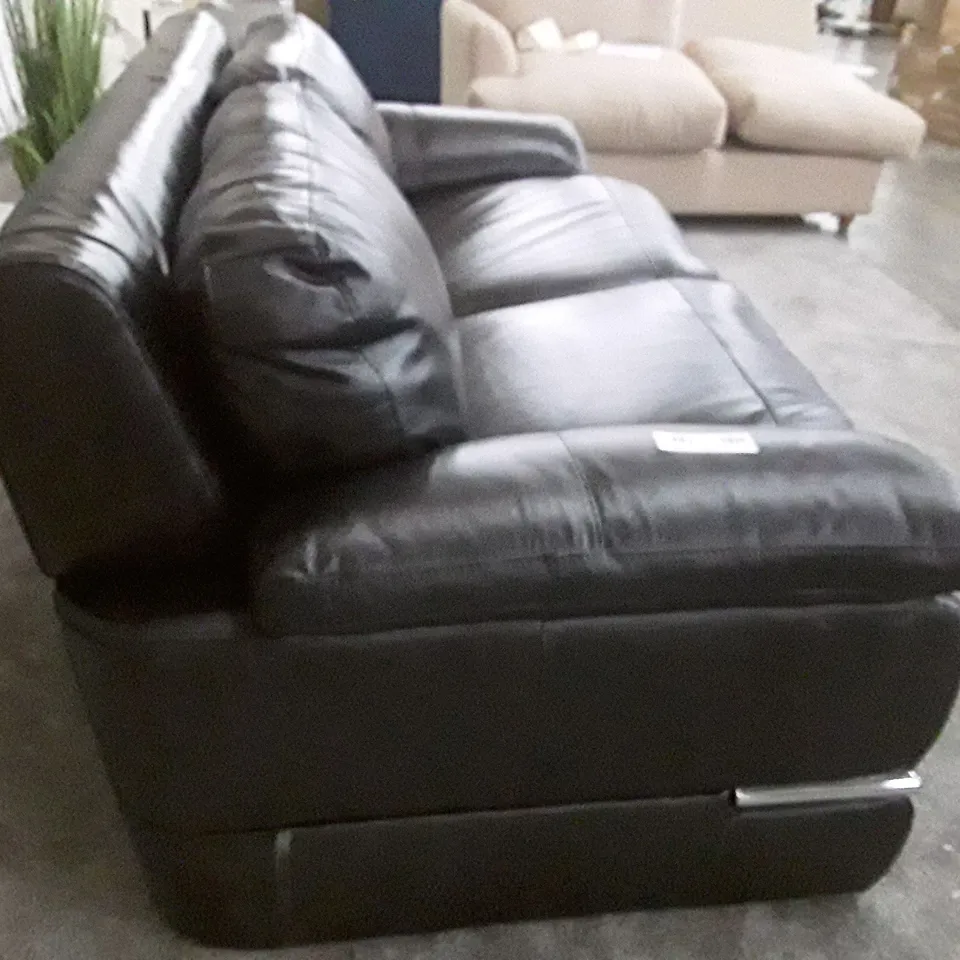 QUALITY DESIGNER PRIMO SOFA BED - BLACK LEATHER 