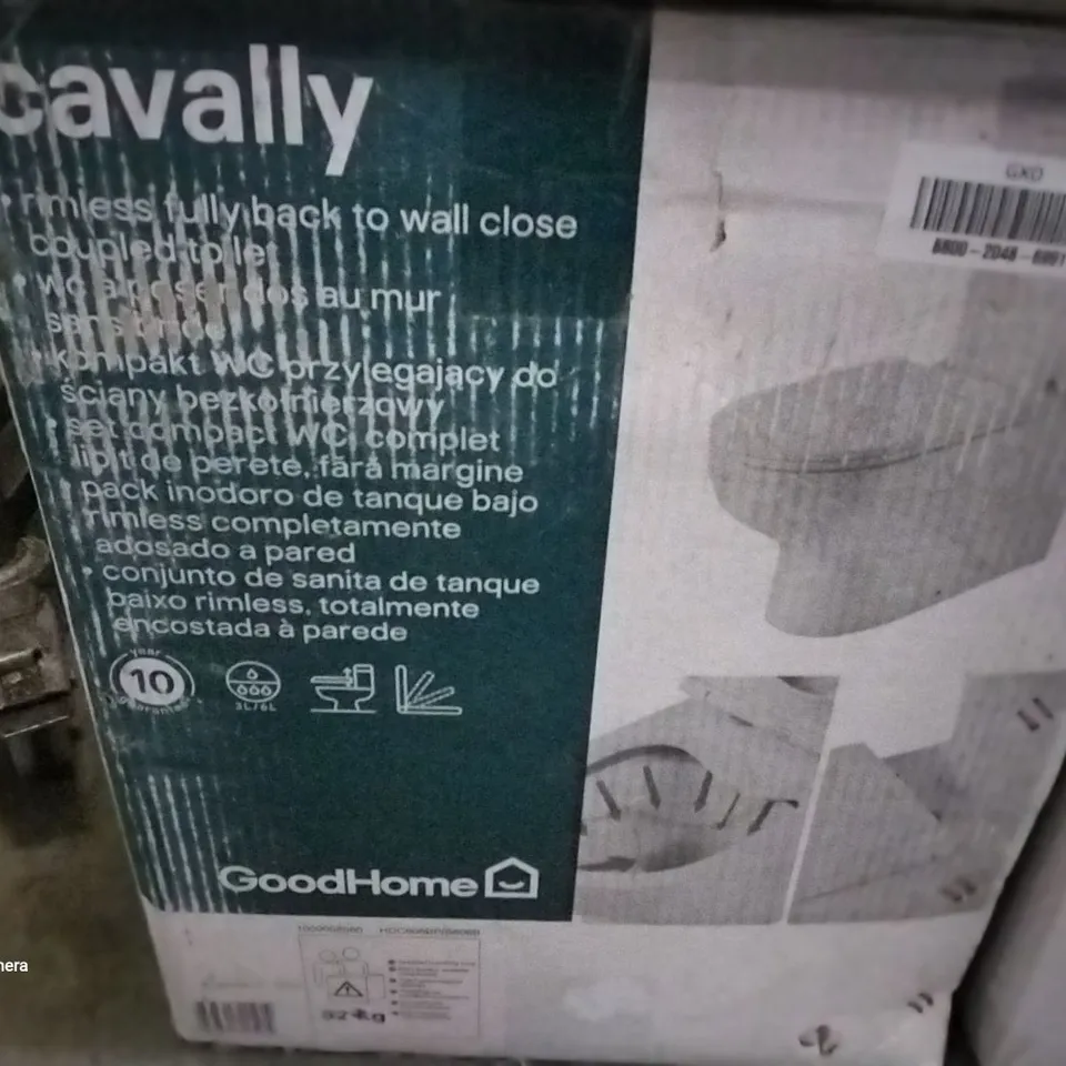 BOXED CAVALLY COMPACT RIMLESS CLOSE COUPLED TOILET 
