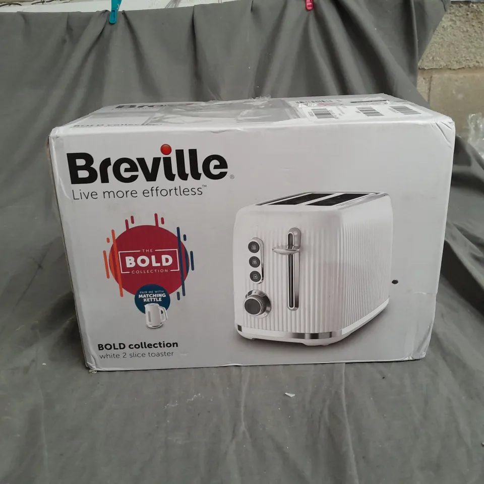 BREVILLE BOLD COLLECTION WHITE 2 SLICE TOASTER 