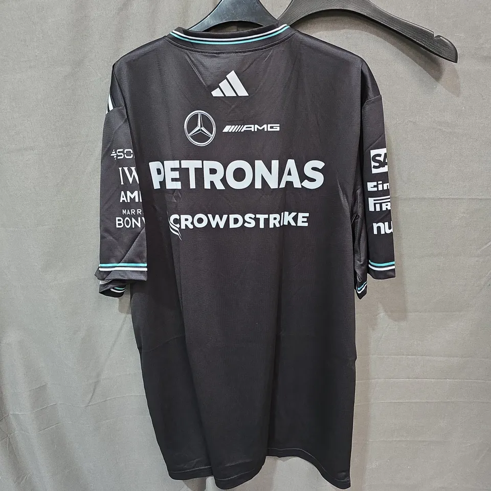 MERCEDES-AMG PETRONAS F1 TEAM JERSEY – BLACK, ADIDAS, SPONSOR LIVERY (MEN'S)