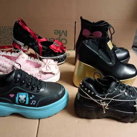 LOT OF APPROXIMATELY 10 ASSORTED PAIRS OF SHOES AND BOOTS IN VARIOUS SIZES