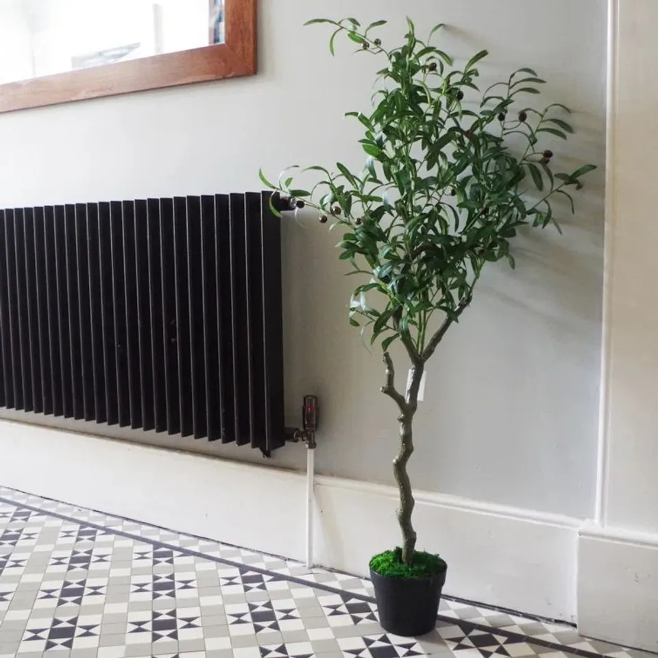 BOXED 120CM FAUX OLIVE TREE IN POT