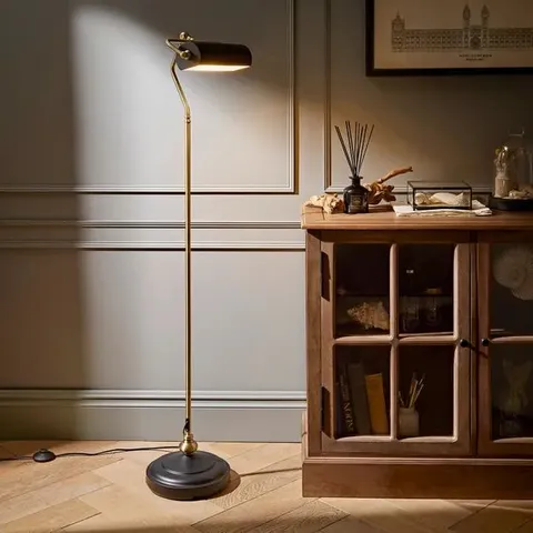 BOXED BANKER FLOOR LAMP