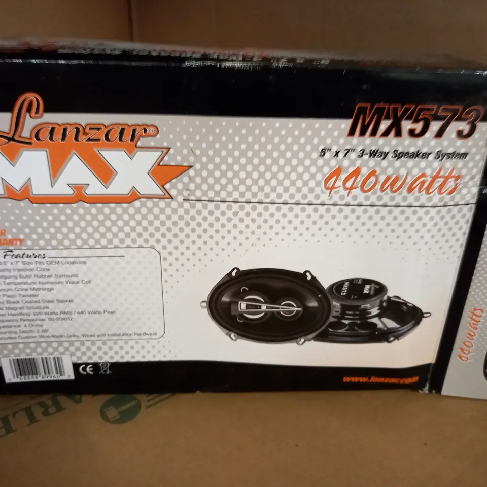 BOXED LANZAR MAX MX573 5" X 7" 3-WAY SPEAKER SYSTEM 440 WATTS