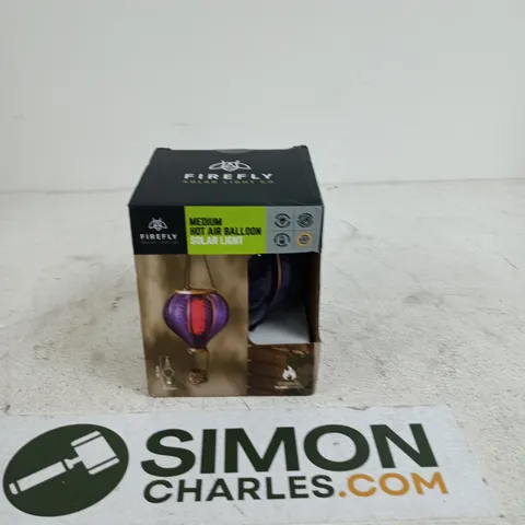 FIREFLY SOLAR LIGHT – MEDIUM HOT AIR BALLOON GARDEN LANTERN (BOXED)