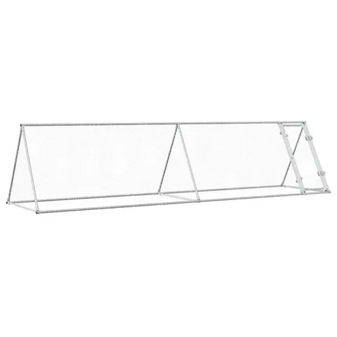 BOXED VIDAXL CHICKEN CAGE SILVER 400X105X91 CM GALVANISED STEEL