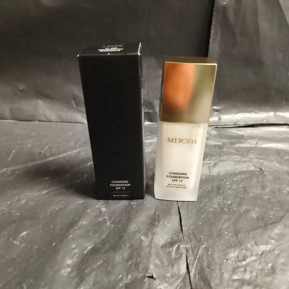 MERODA CHANGING FOUNDATION SPF 15 – 30ML, BOXED