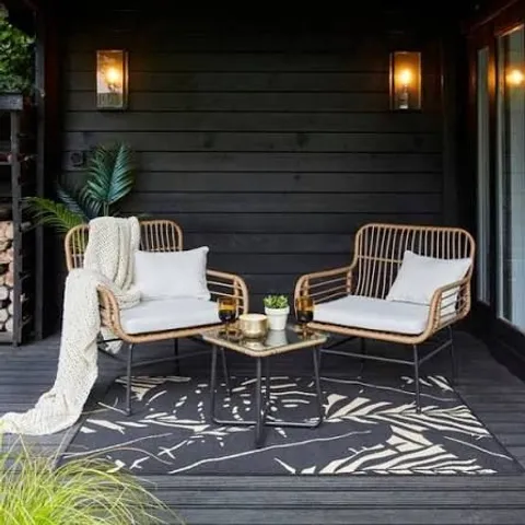 BOXED RATTAN ROPE BISTRO SET (1 BOX)
