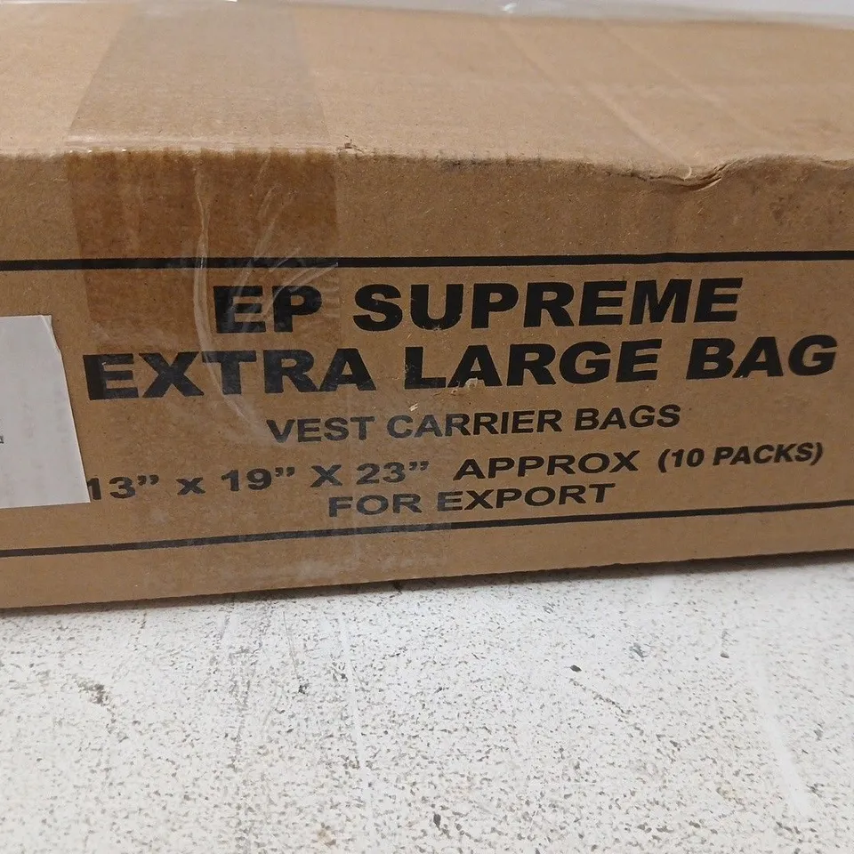 EP SUPREME EXTRA LARGE VEST CARRIER BAGS – 10 PACK
