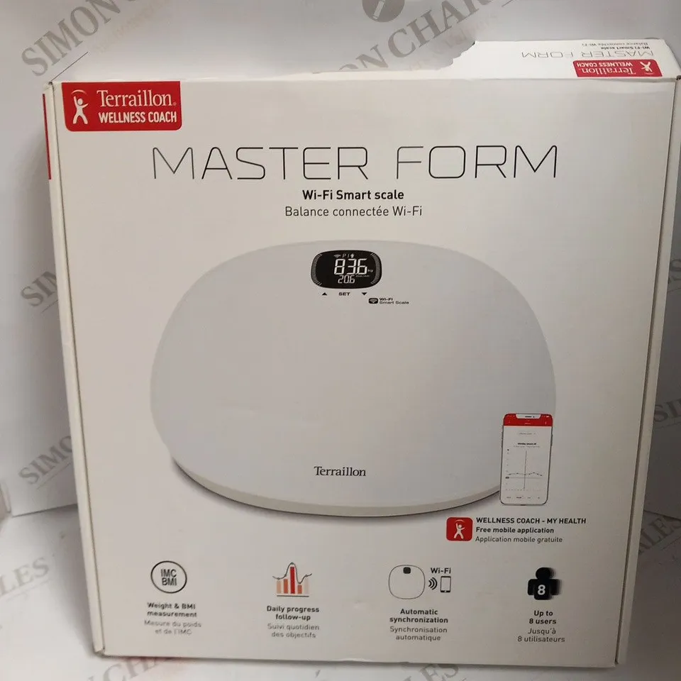 BOXED TERRAILLON WELLNESS COACH MASTER FORM WI FI SMART SCALE 