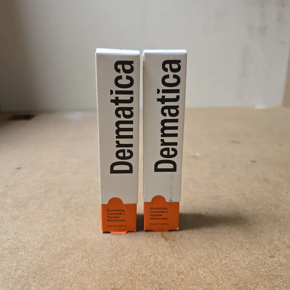 SET OF 2 DERMATICA NOURISHING CERAMIDE + PEPTIDE MOISTURISER 50ML