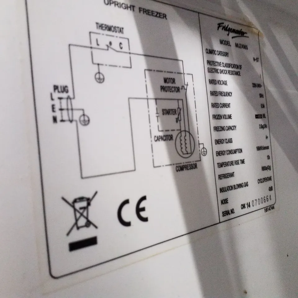 FRIDGEMASTER MUZ4965 UNDER COUNTER FREEZER 