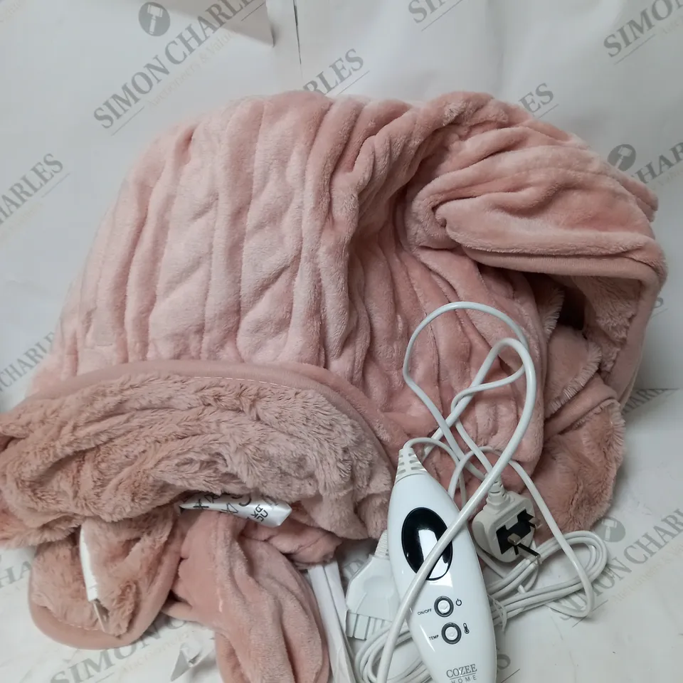 COZEE HOME HEATED THROW MODEL NO: 823506 120W PINK