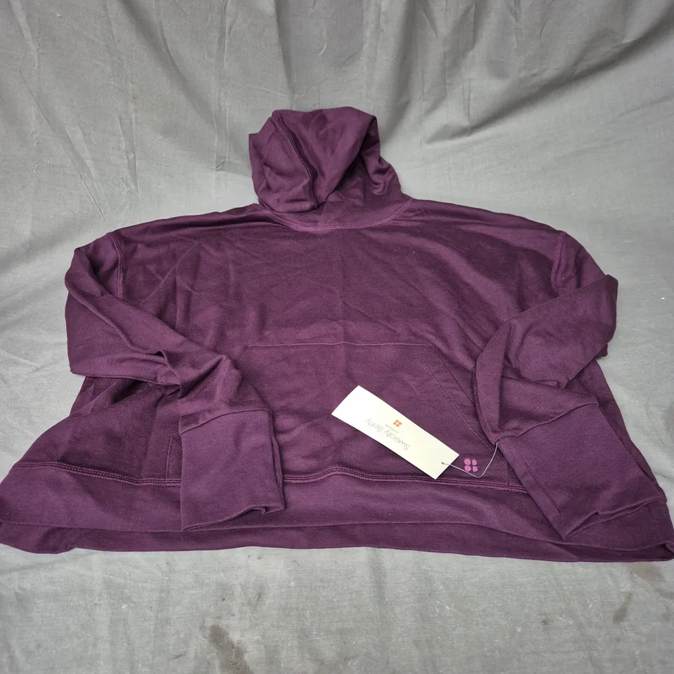 SWEATY BETTY AFTER CLASS HOODY IN CHERRY SIZE XL